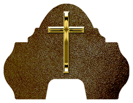 DARAY-L-510-GD-SH-BR Gold Single Cross Shimmer Brown